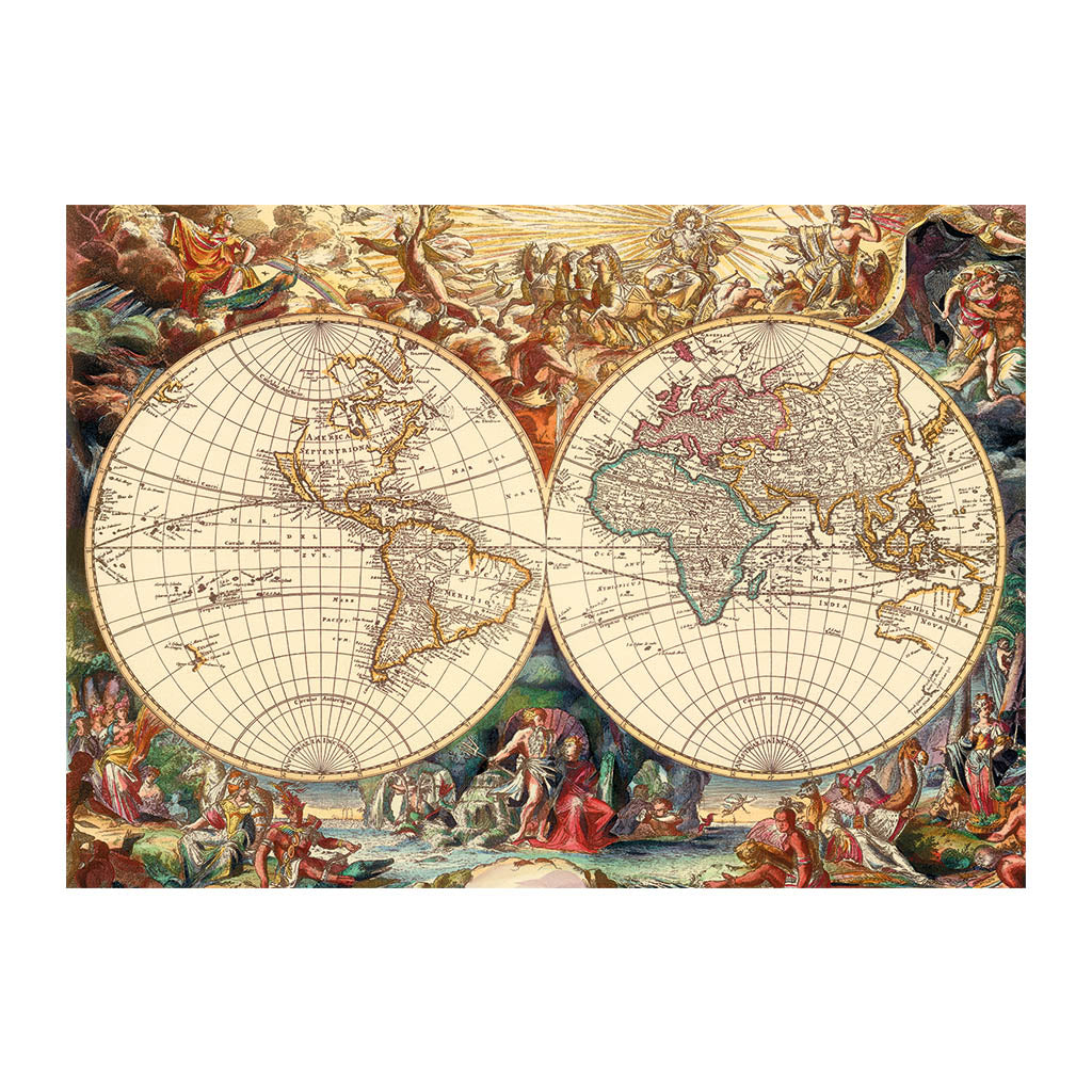 Antique World Map – 1000 Piece Jigsaw Puzzle (Dino)