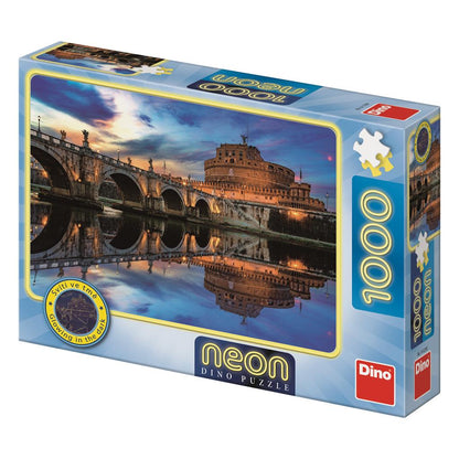 Dino - Neon Puzzle - Angel Castle - 1000 Piece Jigsaw Puzzle