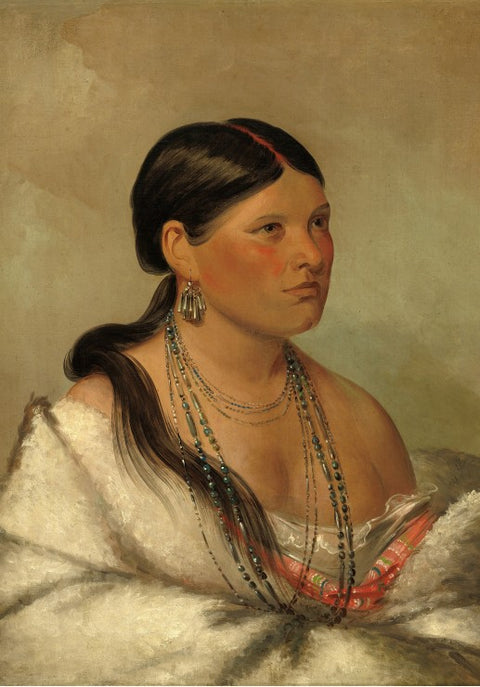The Female Eagle - Shawano, 1830 by George Catlin – 1000 Piece Jigsaw Puzzle (Grafika)
