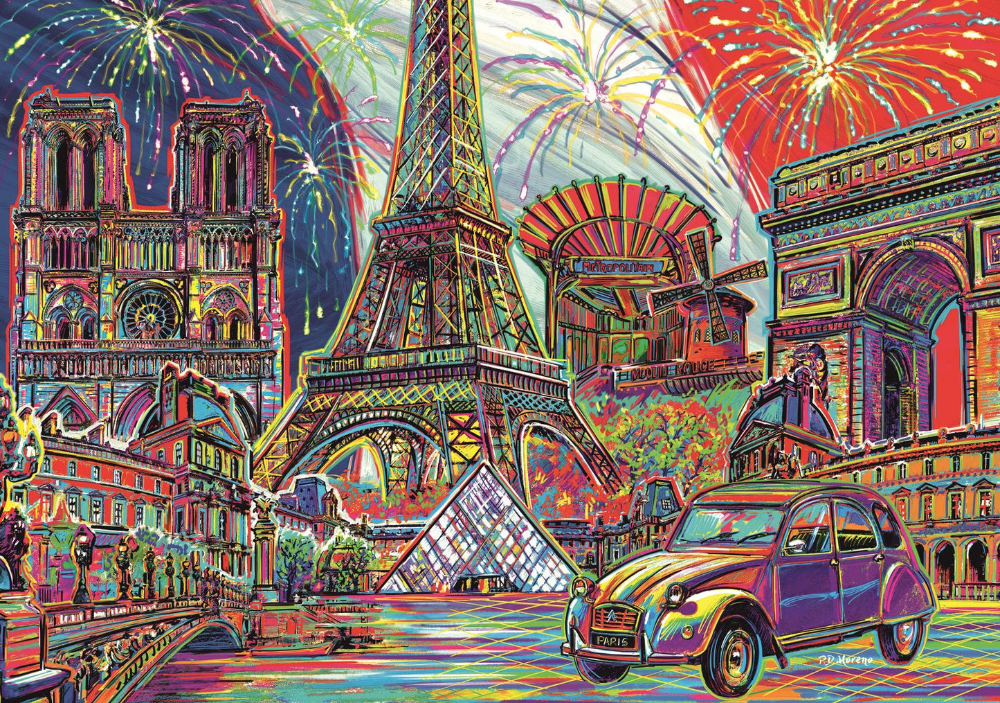 Trefl - Colours of Paris - 1000 piece jigsaw puzzle