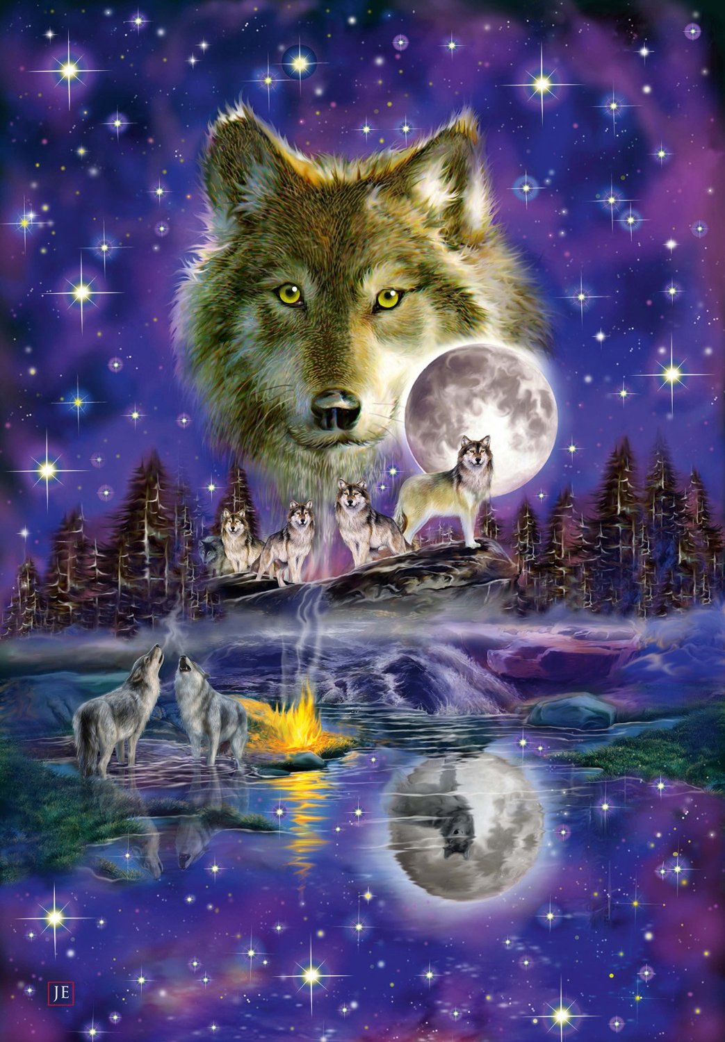 Wolf Moonlight – 1000 Piece Jigsaw Puzzle (Schmidt Spiele)