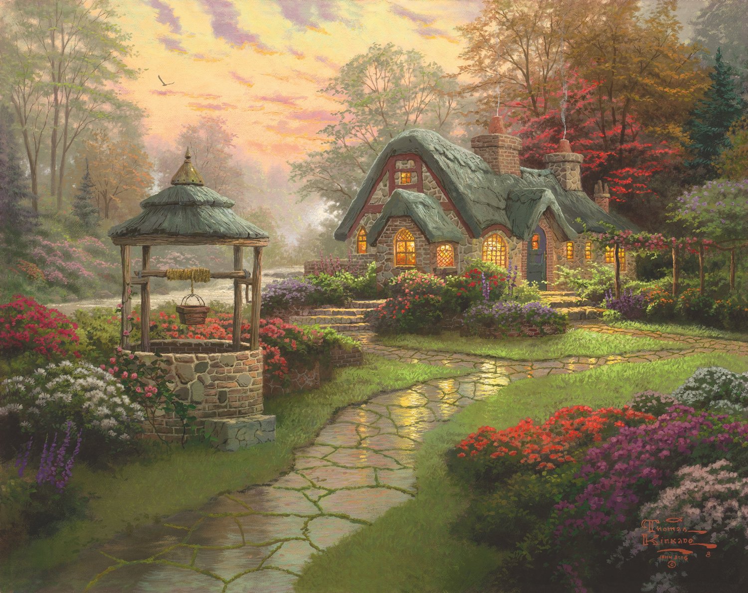Home to the well by Thomas Kinkade – 1000 Piece Jigsaw Puzzle (Schmidt)