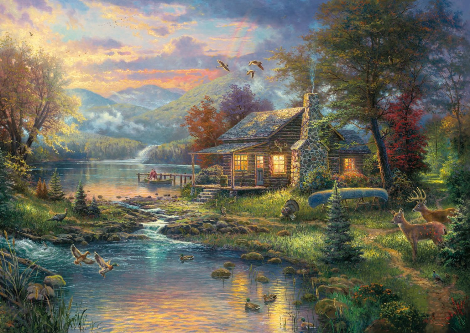 Paradise by Thomas Kinkade – 1000 Piece Jigsaw Puzzle (Schmidt)