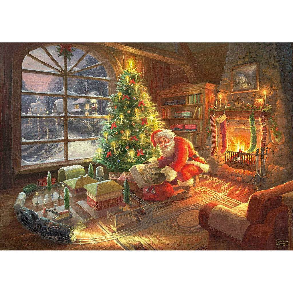 Santa Claus is here! by Thomas Kinkade – 1000 Piece Jigsaw Puzzle (Schmidt)