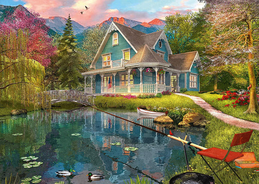Schmidt - Dominic Davison, House by the Lake - 1000 Piece Jigsaw Puzzle