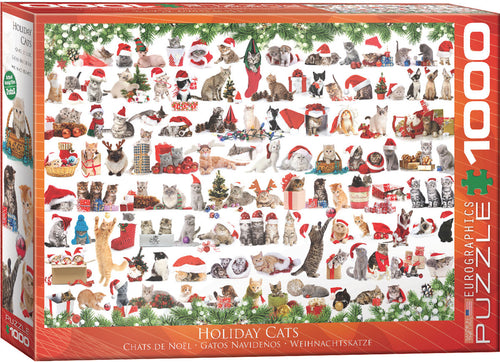 Holiday Cats – 1000 Piece Jigsaw Puzzle (Eurographics)