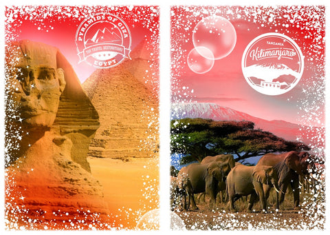 Travel around the World - Africa, Egypt and Kenya – 1000 Piece Jigsaw Puzzle (Grafika)