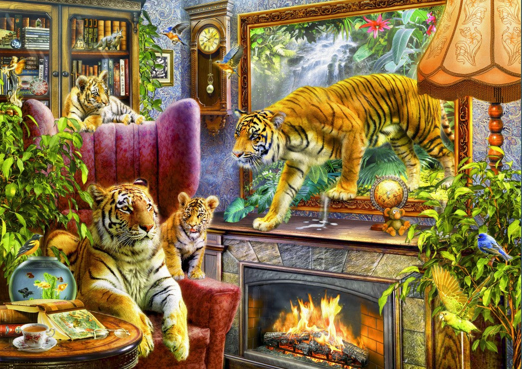 Bluebird Puzzle - Tigers Coming to Life - 2000 Piece Jigsaw Puzzle