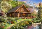 A Log Cabin Somewhere in North America – 500 Piece Jigsaw Puzzle (Bluebird Puzzle)