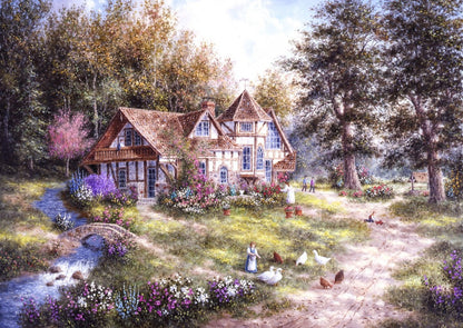 Grafika 00510 Dennis Lewan - Glacier Ridge Manor - 1000 Piece Jigsaw Puzzle