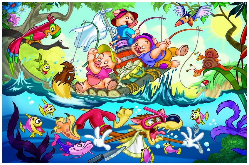 Eurographics 6035-0423 The Three Little Pigs 35 Piece Jigsaw Puzzle