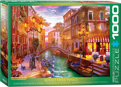 Eurographics - Dominic Davison - Sunset over Venice - 1000 Piece Jigsaw Puzzle