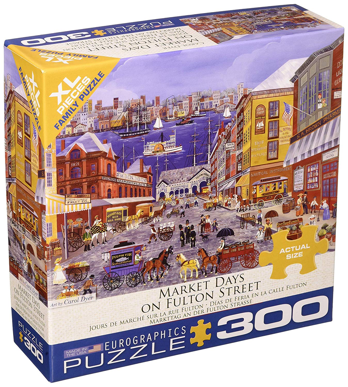 Eurographics 8300-5384 Market Days on Fulton Street 300 Piece Jigsaw Puzzle