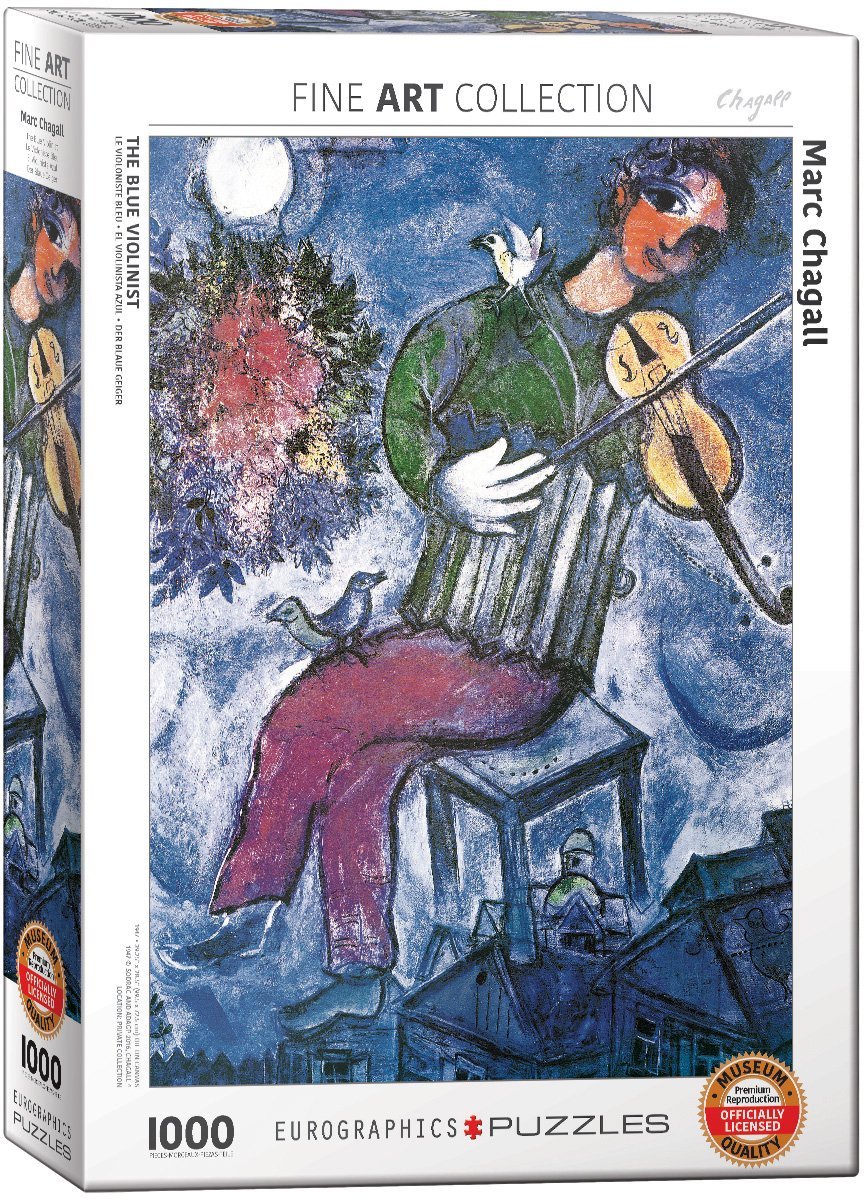 The Blue Violinist by Marc Chagall – 1000 Piece Jigsaw Puzzle (Eurographics)
