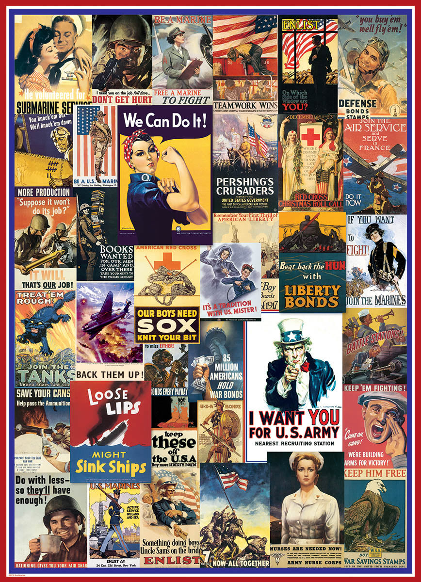 Eurographics - World War I & II Vintage Posters - 1000 Piece Jigsaw Puzzle