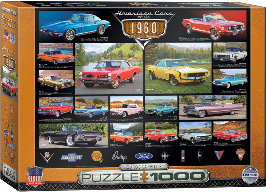 American Cars of the 1960s – 1000 Piece Jigsaw Puzzle (Eurographics)