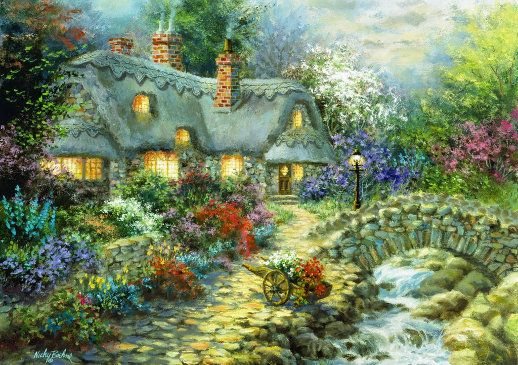 Country Cottage – 1000 Piece Jigsaw Puzzle (Bluebird Puzzle)