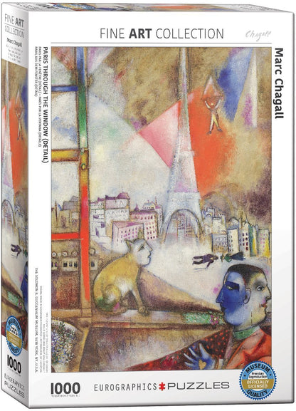 Eurographics 6000-0853 - Marc Chagall Paris Through the Window (Detail) - 1000 Piece Jigsaw Puzzle