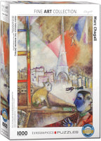 Paris Through the Window (Detail) by Marc Chagall – 1000 Piece Jigsaw Puzzle (Eurographics)