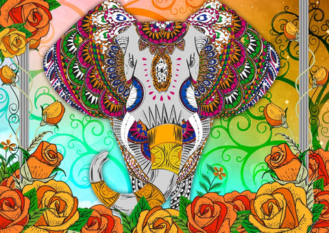 Colourful Elephant – 1000 Piece Jigsaw Puzzle (Bluebird Puzzle)