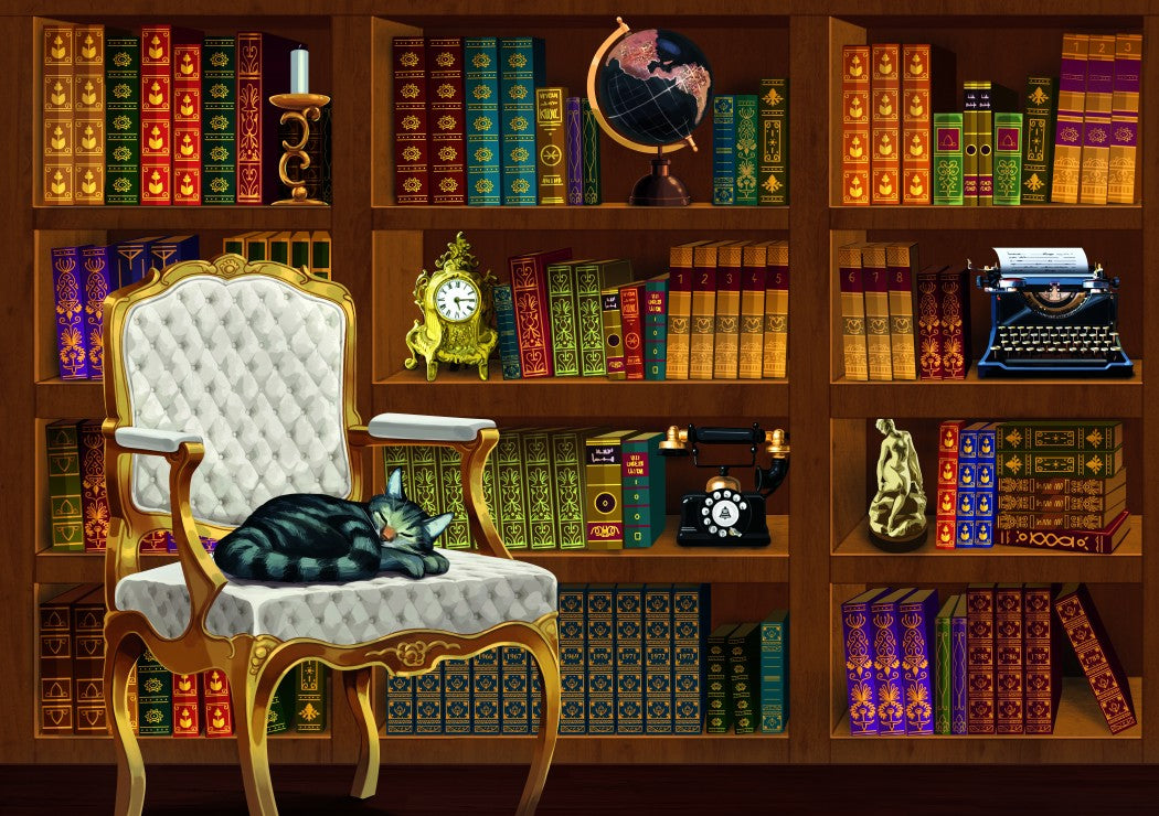 The Vintage Library – 1000 Piece Jigsaw Puzzle (Bluebird Puzzle)