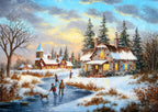 A Mid-Winter's Eve by Dennis Lewan – 1000 Piece Jigsaw Puzzle (Grafika)