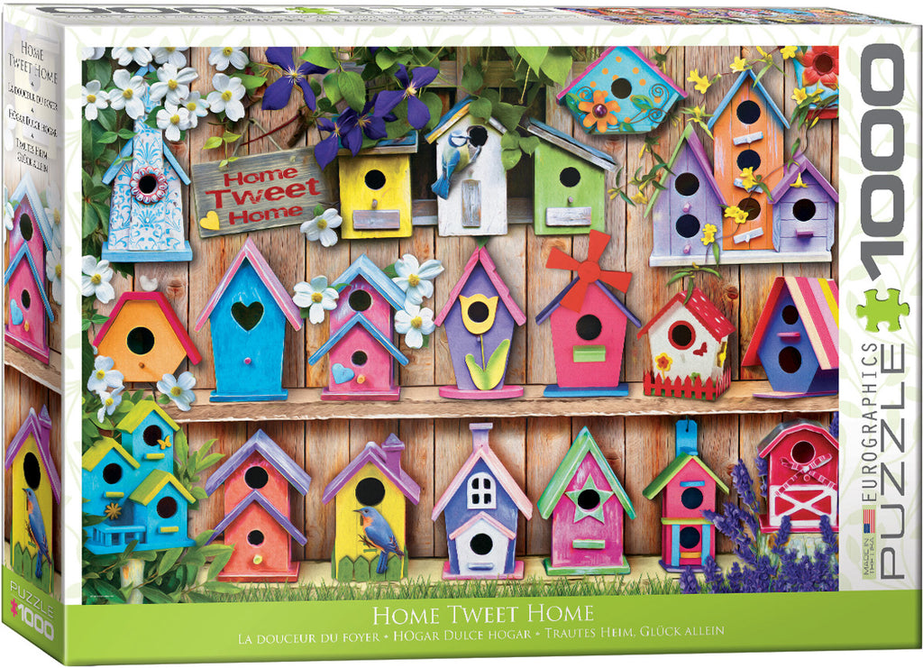 Home Tweet Home (Birdhouses) – 1000 Piece Jigsaw Puzzle (Eurographics)