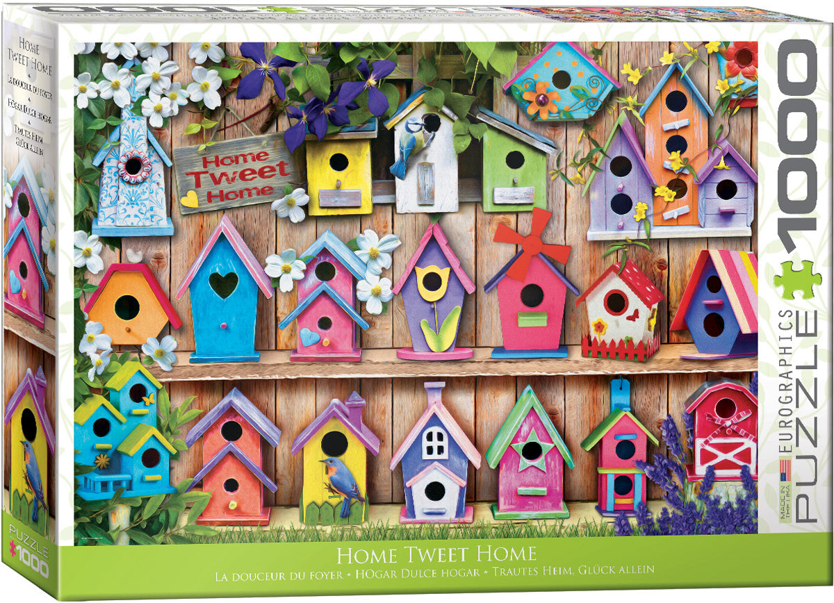 Home Tweet Home (Birdhouses) – 1000 Piece Jigsaw Puzzle (Eurographics)