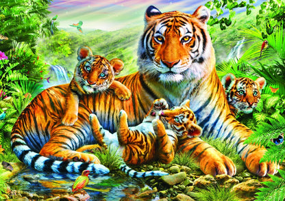 Bluebird Puzzle 70137 Tiger And Cubs 1500 Piece Jigsaw Puzzle