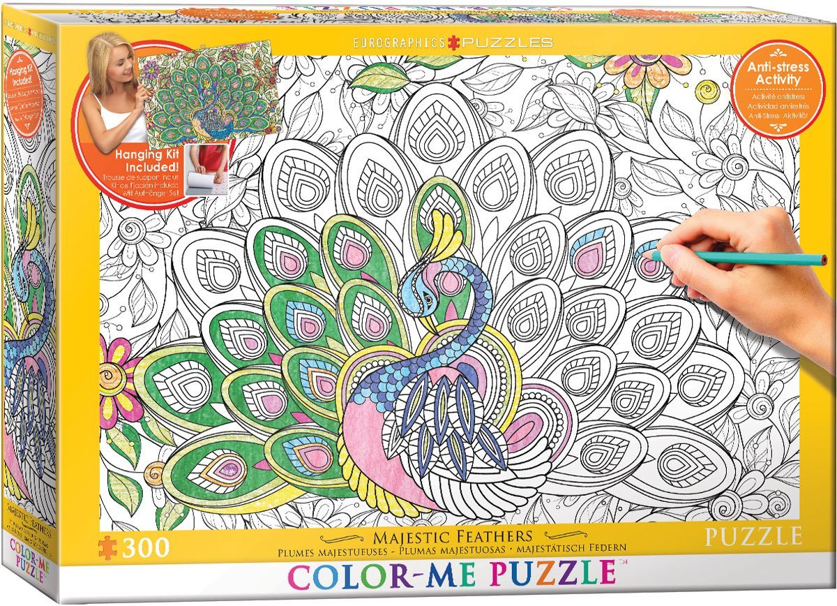 Majestic Feathers – 300 XXL Piece Jigsaw Puzzle (Eurographics)