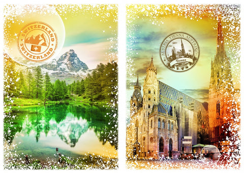 Travel around the World: Austria and Switzerland – 1000 Piece Jigsaw Puzzle (Grafika)
