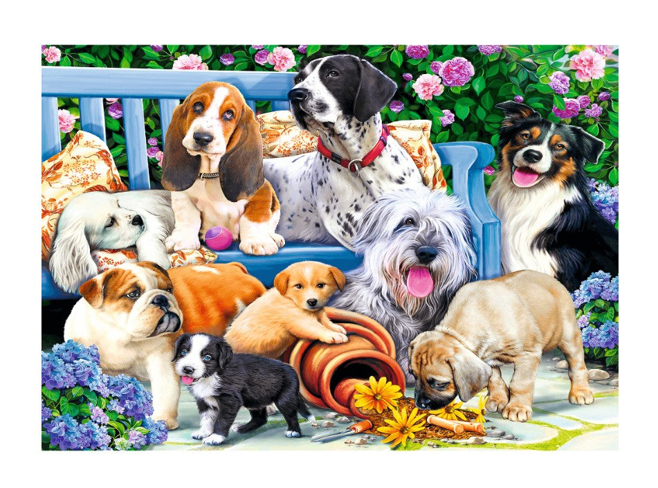 Dogs in the Garden – 1000 Piece Jigsaw Puzzle (Trefl)
