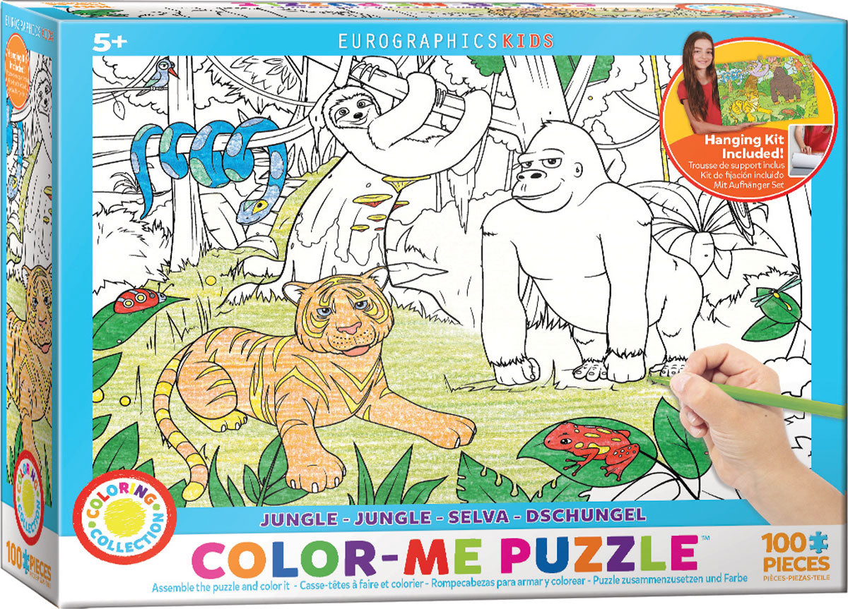 Eurographics 6111-0892 Color Me - Jungle 100 Piece Jigsaw Puzzle