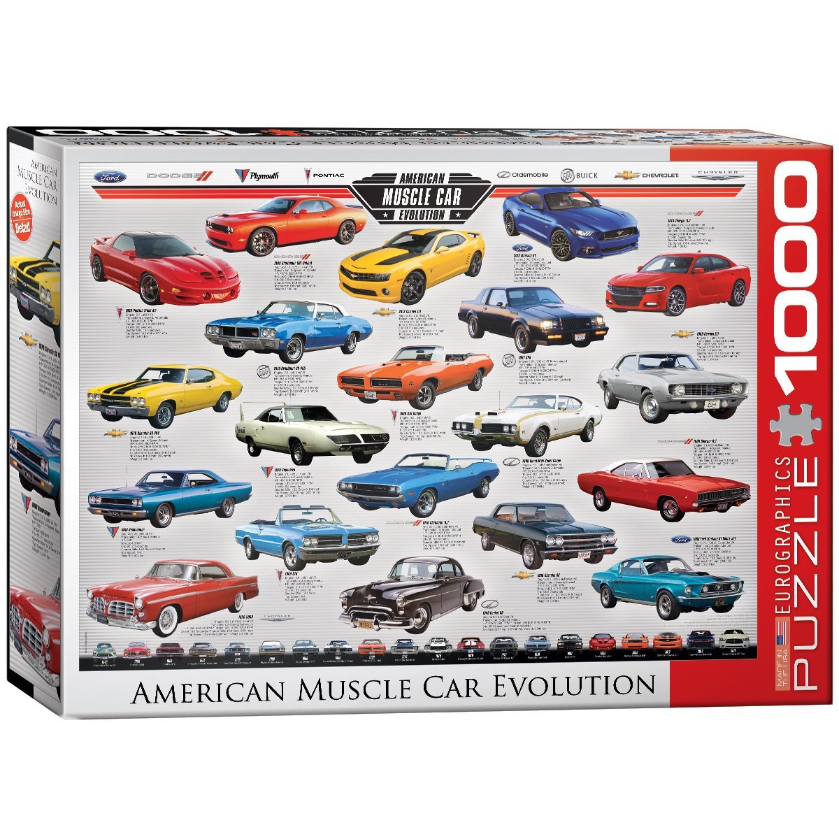 Muscle Car Evolution – 1000 Piece Jigsaw Puzzle (Eurographics)