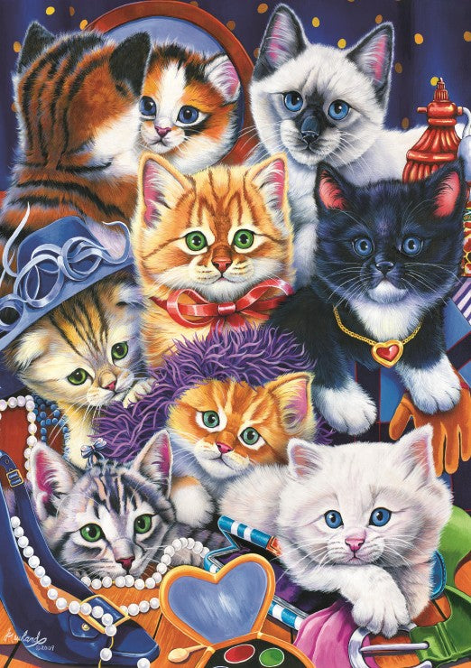 Kittens In Closet – 1000 Piece Jigsaw Puzzle (Bluebird Puzzle)
