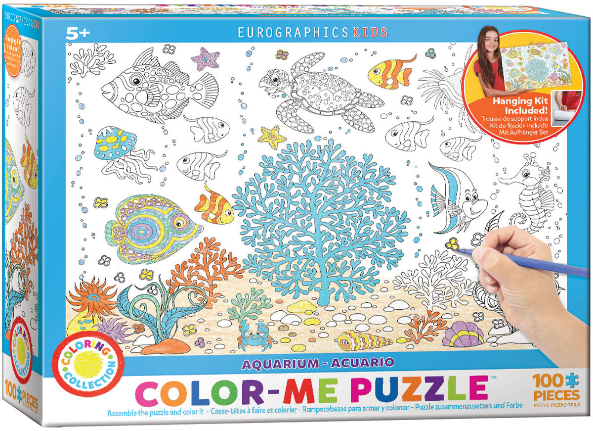 Eurographics 6111-0894 Color Me - Aquarium 100 Piece Jigsaw Puzzle