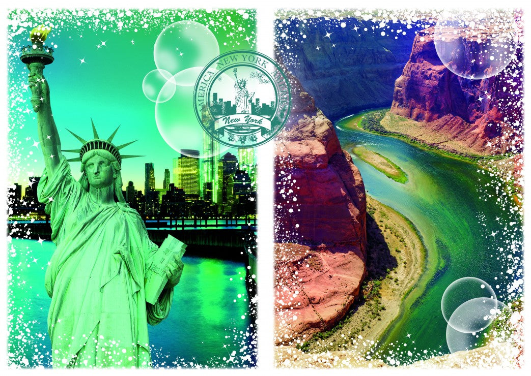 Travel around the World - United States of America – 1000 Piece Jigsaw Puzzle (Grafika)