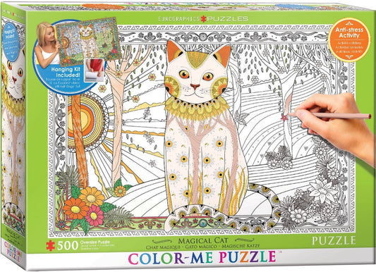 Eurographics 6055-0888 XXL Color Me - Magical Cat 500 Piece Jigsaw Puzzle