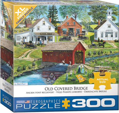Eurographics 8300-5383 XXL Pieces - Old Covered Bridge by Bob Fair 300 Piece Jigsaw Puzzle