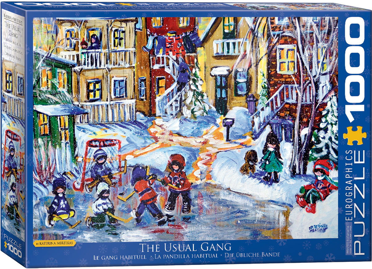 The Usual Gang by Katerina Mertikas – 1000 Piece Jigsaw Puzzle (Eurographics)