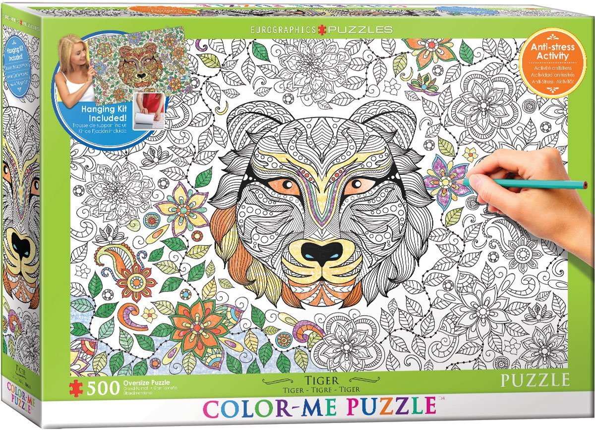 Eurographics 6055-0890 XXL Color Me - Tiger 500 Piece Jigsaw Puzzle