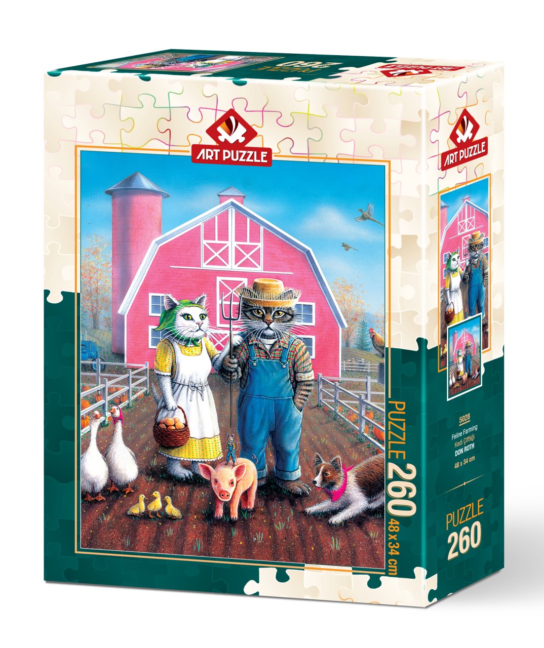 Cat Farm – 260 Piece Jigsaw Puzzle (Art Puzzle)