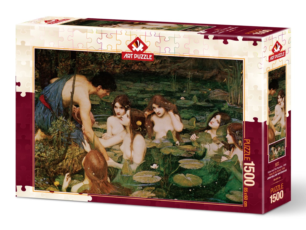 Art Puzzle - Hylas And The Nymphs, 1896 - 1500 Piece Jigsaw Puzzle