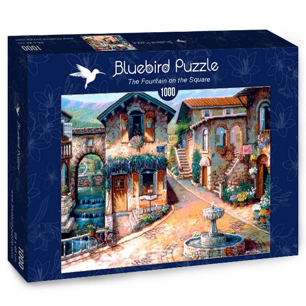 Bluebird Puzzle - The Fountain on the Square - 1000 Piece Jigsaw Puzzle