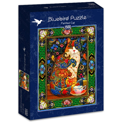 Bluebird Puzzle - Painted Cat - 1500 Piece Jigsaw Puzzle