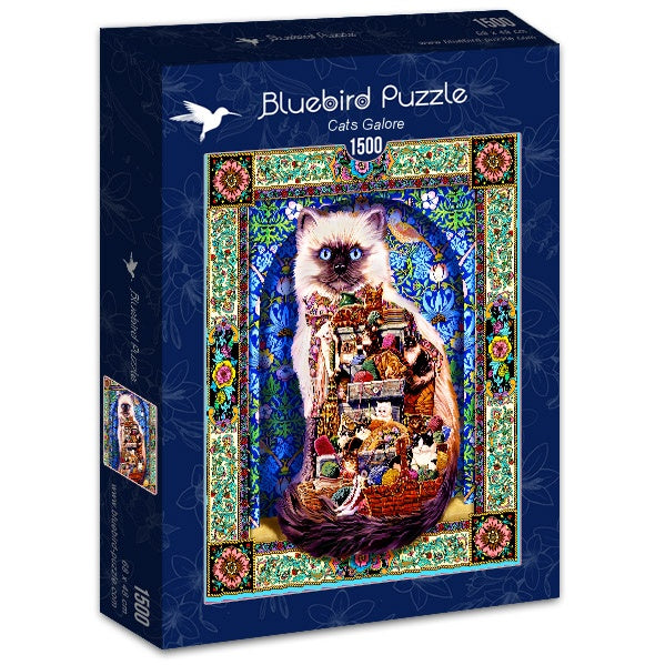 Cats Galore – 1500 Piece Jigsaw Puzzle (Bluebird Puzzle) - Completed Puzzle