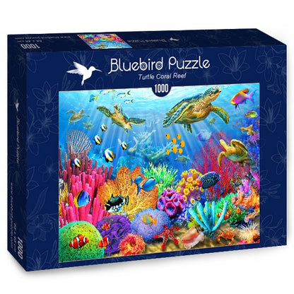 Bluebird Puzzle - Turtle Coral Reef - 1000 Piece Jigsaw Puzzle