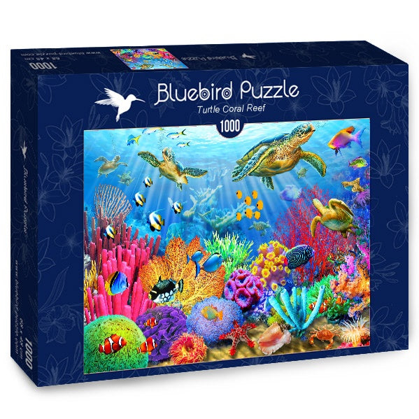 Turtle Coral Reef – 1000 Piece Jigsaw Puzzle (Bluebird Puzzle)
