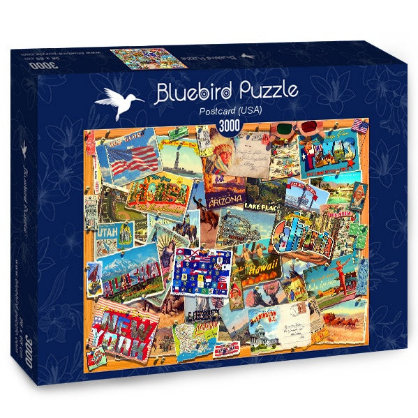 Postcard (USA) – 3000 Piece Jigsaw Puzzle (Bluebird Puzzle)