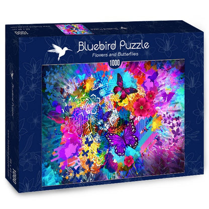 Bluebird Puzzle - Flowers and Butterflies - 1000 Piece Jigsaw Puzzle